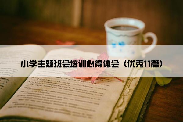小学主题班会培训心得体会（优秀11篇）