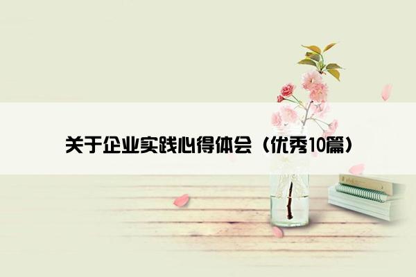 关于企业实践心得体会（优秀10篇）