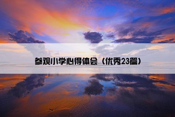 参观小学心得体会（优秀23篇）