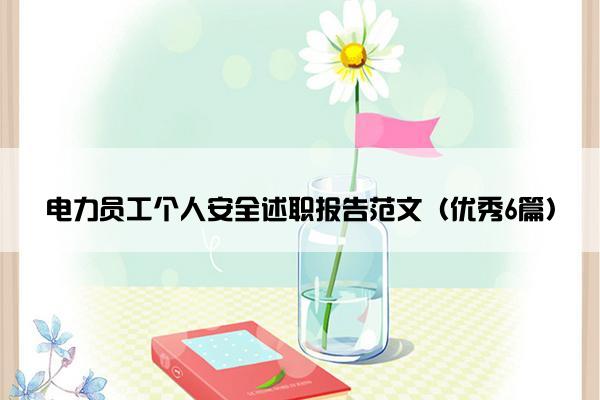 电力员工个人安全述职报告范文（优秀6篇）