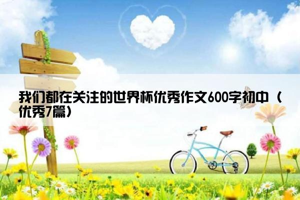 我们都在关注的世界杯优秀作文600字初中（优秀7篇）