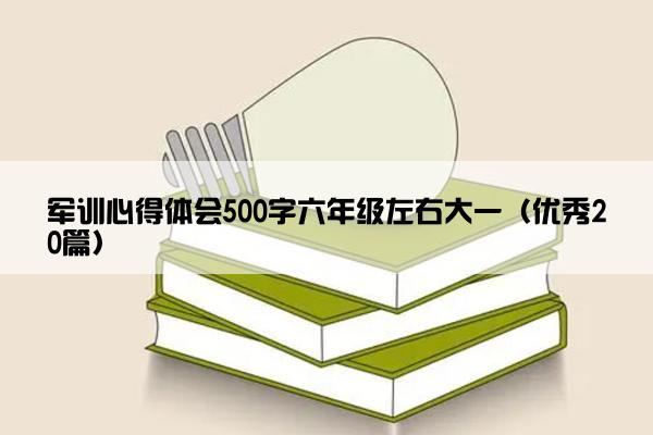 军训心得体会500字六年级左右大一（优秀20篇）