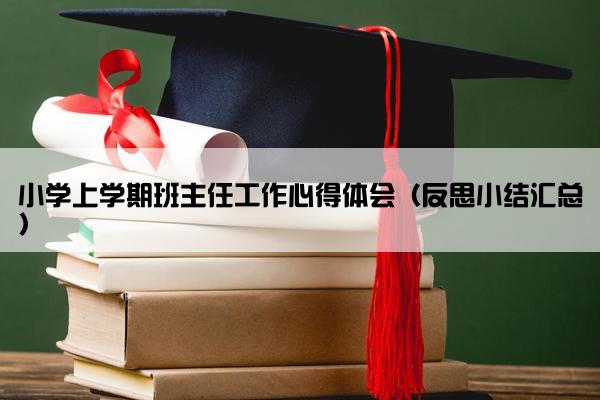 小学上学期班主任工作心得体会（反思小结汇总）