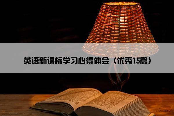 英语新课标学习心得体会（优秀15篇）