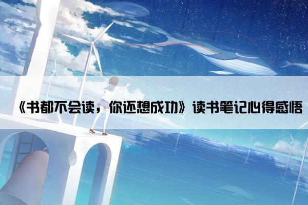 《书都不会读，你还想成功》读书笔记心得感悟