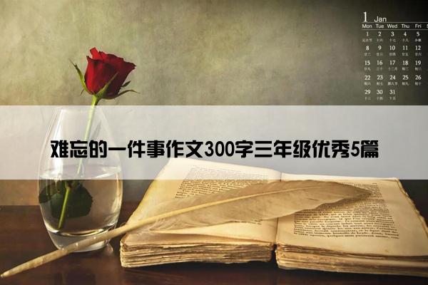 难忘的一件事作文300字三年级优秀5篇