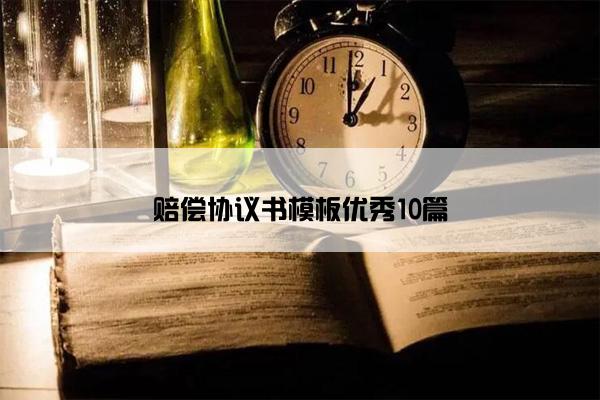 赔偿协议书模板优秀10篇