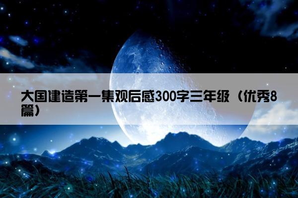 大国建造第一集观后感300字三年级（优秀8篇）