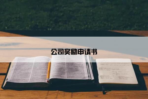 公司奖励申请书