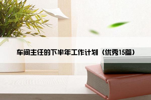 车间主任的下半年工作计划（优秀15篇）