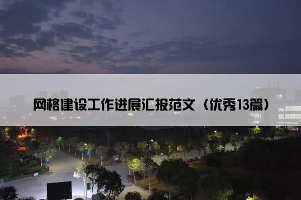 网格建设工作进展汇报范文（优秀13篇）