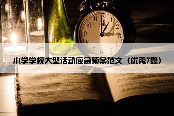 小学学校大型活动应急预案范文（优秀7篇）
