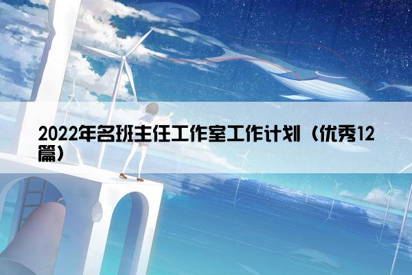2022年名班主任工作室工作计划（优秀12篇）