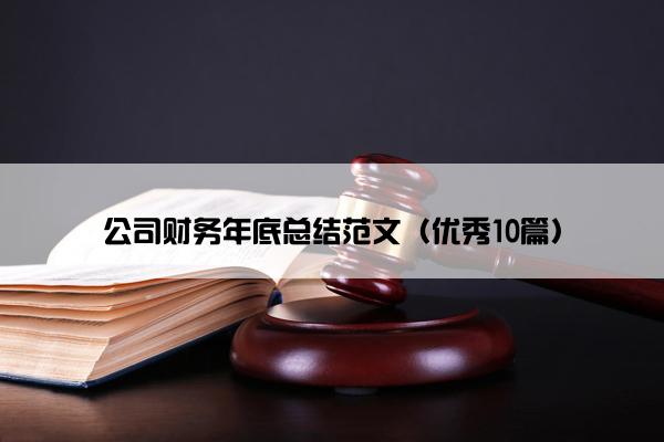 公司财务年底总结范文（优秀10篇）