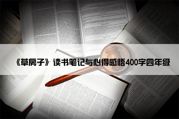《草房子》读书笔记与心得感悟400字四年级