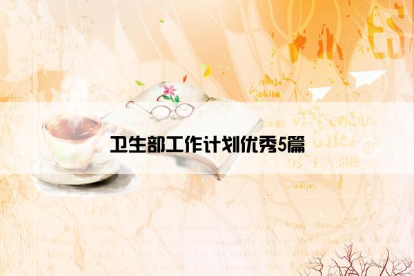 卫生部工作计划优秀5篇