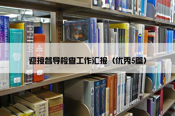 迎接督导检查工作汇报（优秀5篇）