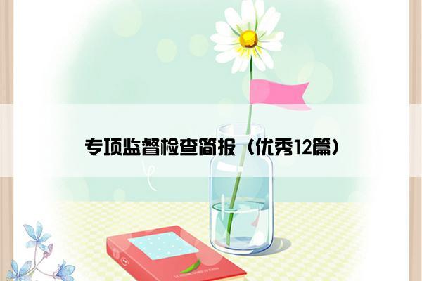 专项监督检查简报（优秀12篇）