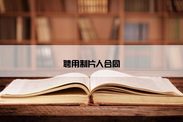 聘用制片人合同