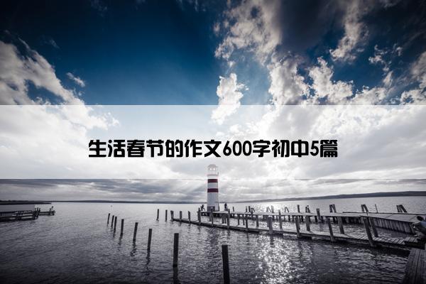 生活春节的作文600字初中5篇