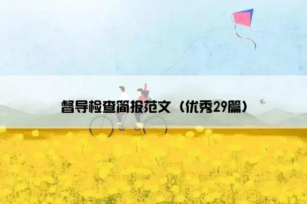督导检查简报范文（优秀29篇）