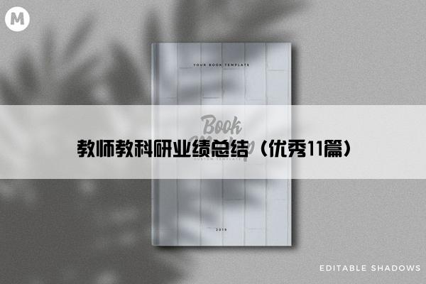 教师教科研业绩总结（优秀11篇）
