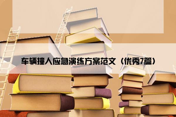 车辆撞人应急演练方案范文（优秀7篇）