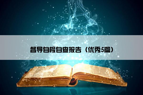督导自检自查报告（优秀5篇）