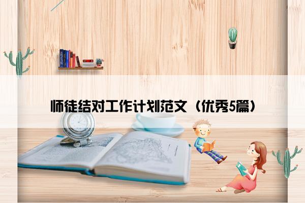 师徒结对工作计划范文（优秀5篇）