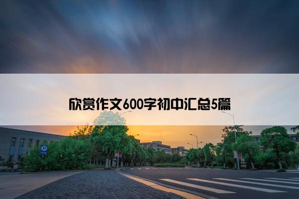 欣赏作文600字初中汇总5篇