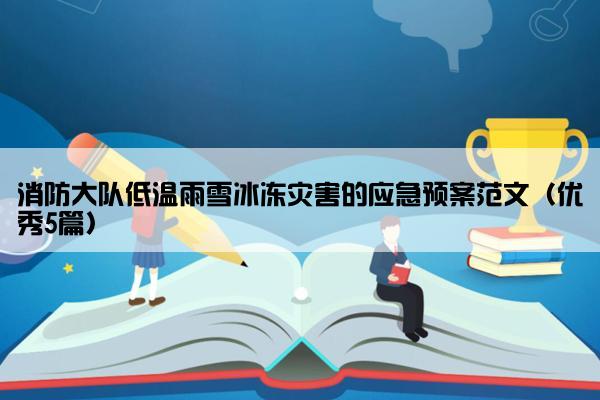 消防大队低温雨雪冰冻灾害的应急预案范文（优秀5篇）