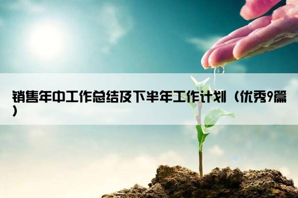 销售年中工作总结及下半年工作计划（优秀9篇）