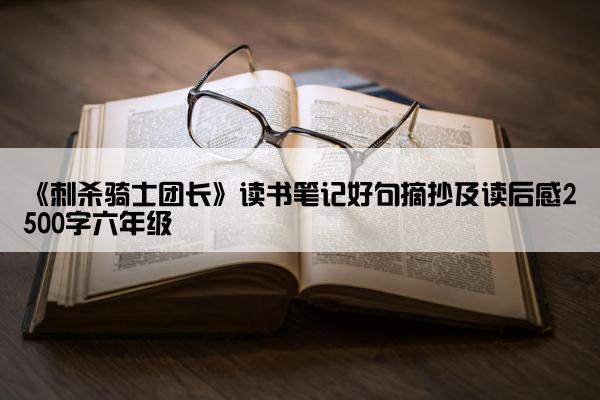 《刺杀骑士团长》读书笔记好句摘抄及读后感2500字六年级