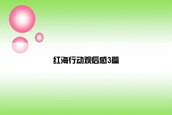 红海行动观后感3篇