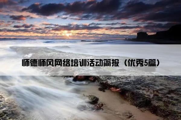 师德师风网络培训活动简报（优秀5篇）