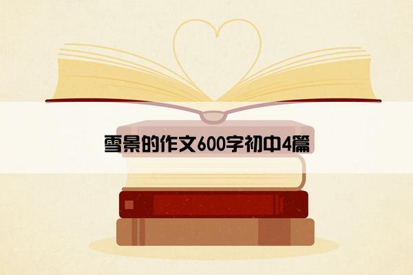 雪景的作文600字初中4篇