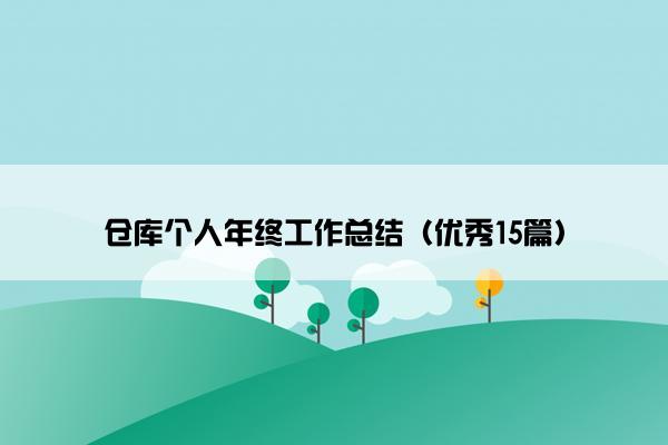 仓库个人年终工作总结（优秀15篇）