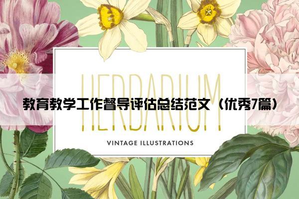 教育教学工作督导评估总结范文（优秀7篇）