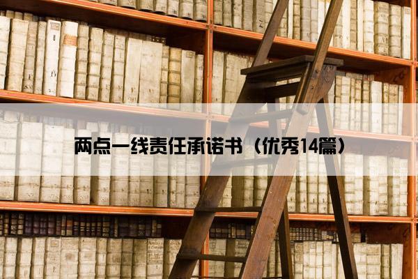 两点一线责任承诺书（优秀14篇）