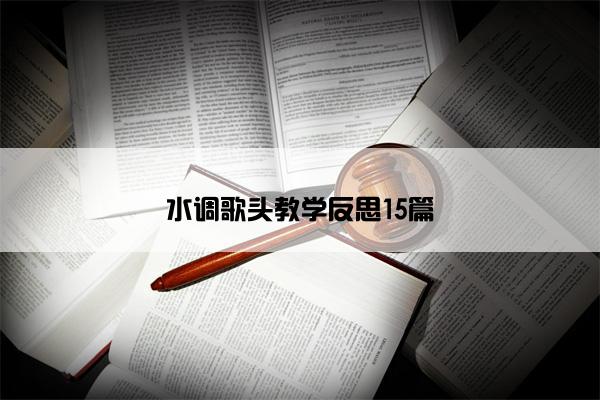 水调歌头教学反思15篇