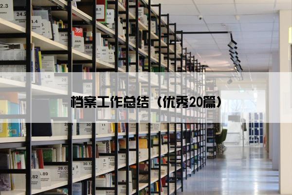 档案工作总结（优秀20篇）