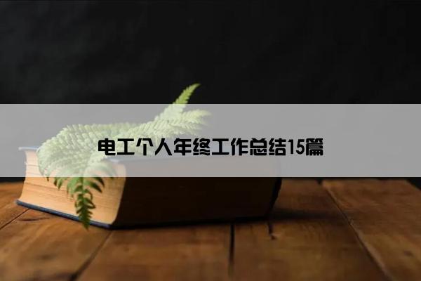 电工个人年终工作总结15篇