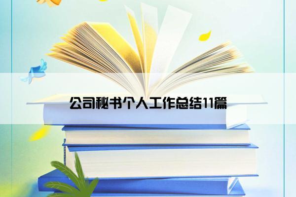 公司秘书个人工作总结11篇