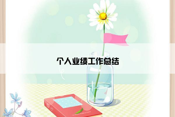 个人业绩工作总结
