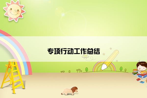 专项行动工作总结