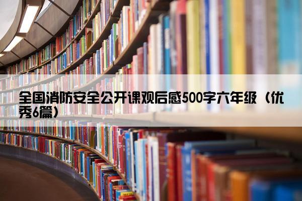 全国消防安全公开课观后感500字六年级（优秀6篇）