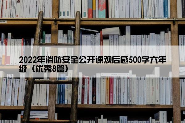 2022年消防安全公开课观后感500字六年级（优秀8篇）