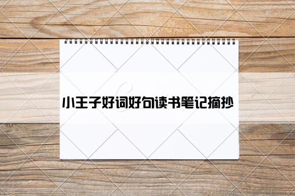 小王子好词好句读书笔记摘抄
