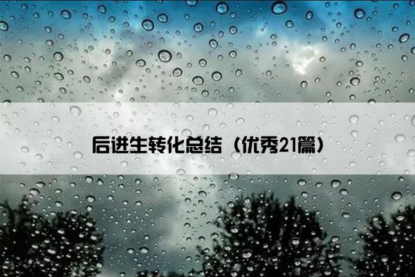 后进生转化总结（优秀21篇）