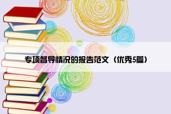 专项督导情况的报告范文（优秀5篇）